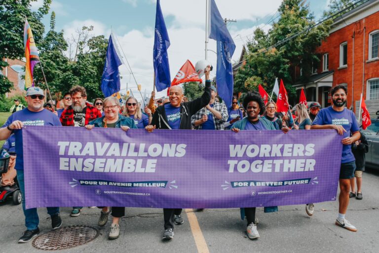 CANADA'S UNIONS LAUNCH BOLD PLATFORM AS FEDERAL ELECTION CALLED