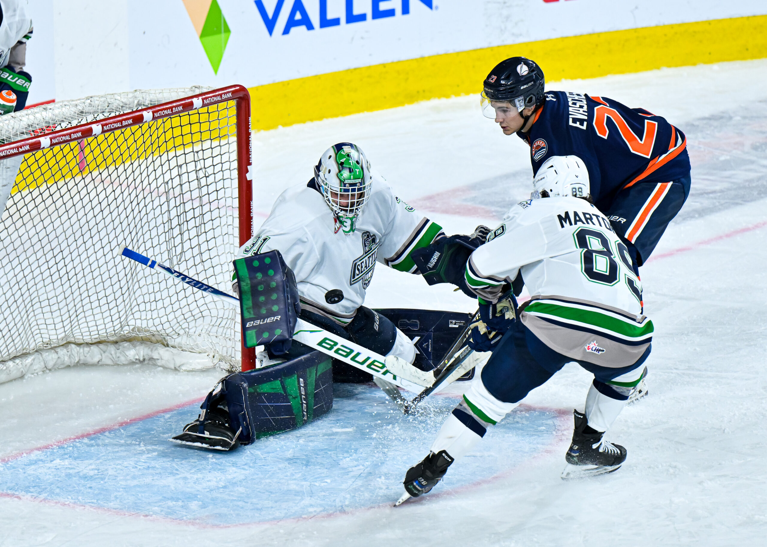 BLAZERS WIN 4-3 OVER THUNDERBIRDS