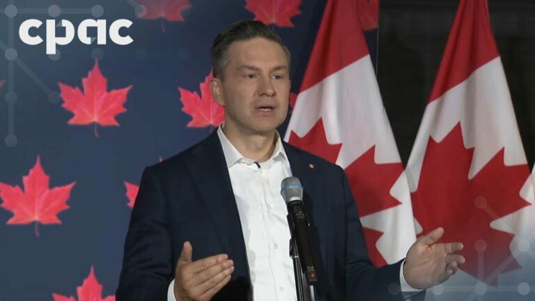 Conservative Leader Pierre Poilievre speaks with reporters in Mississauga – September 4, 2025
