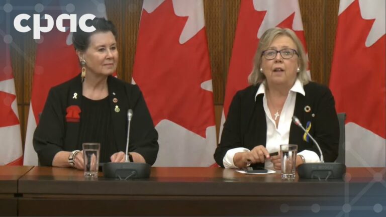 Green Leader Elizabeth May and Senator Marilou McPhedran hold a news conference – September 17, 2025