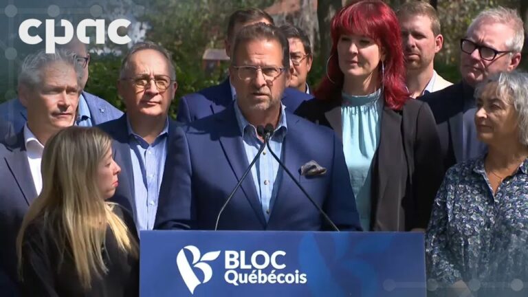 Yves-François Blanchet répond aux questions des médias au caucus du Bloc Québécois – 9 sept. 2025